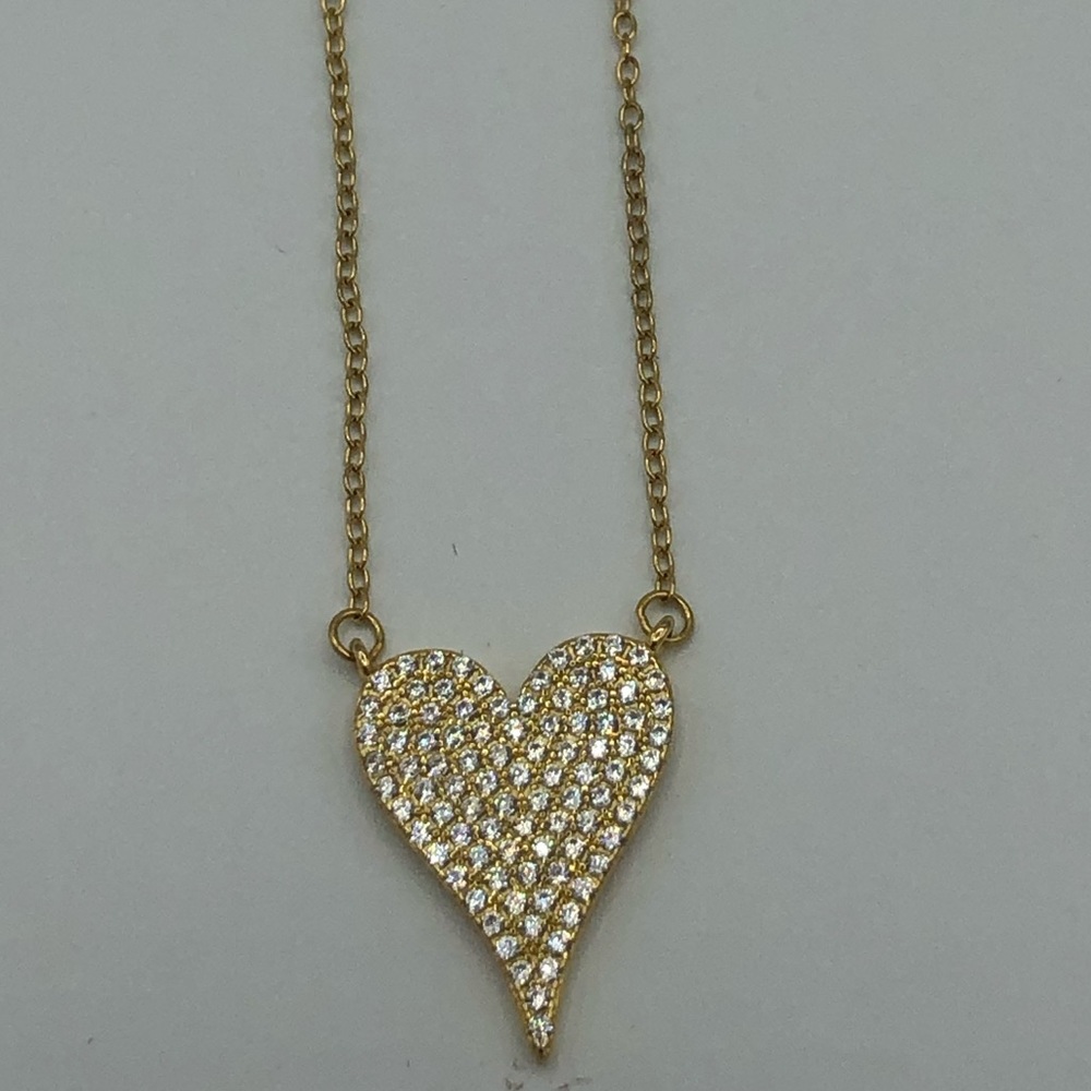 18k 0.83ct Heart Necklace - Picture 8 of 12